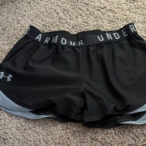 Under Armour Women's Athletic Shorts in Black and Gray